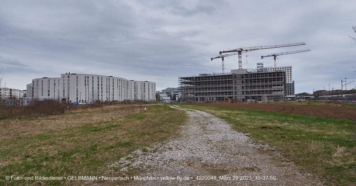 29.03.2023 - Baustelle REVO und Umgebung in Neuperlach